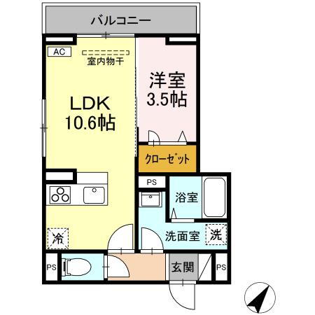 広島県福山市多治米町３ 福山駅 1LDK アパート 賃貸物件詳細