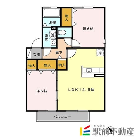 福岡県朝倉郡筑前町東小田 2LDK アパート 賃貸物件詳細