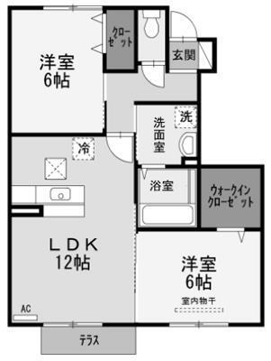 愛媛県伊予郡松前町大字南黒田 2LDK アパート 賃貸物件詳細