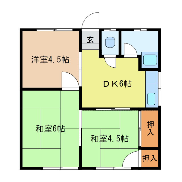 藤井アパート 2階 3DK 賃貸物件詳細