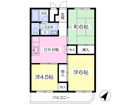 千葉県千葉市花見川区幕張本郷２ 幕張本郷駅 3DK マンション 賃貸物件詳細