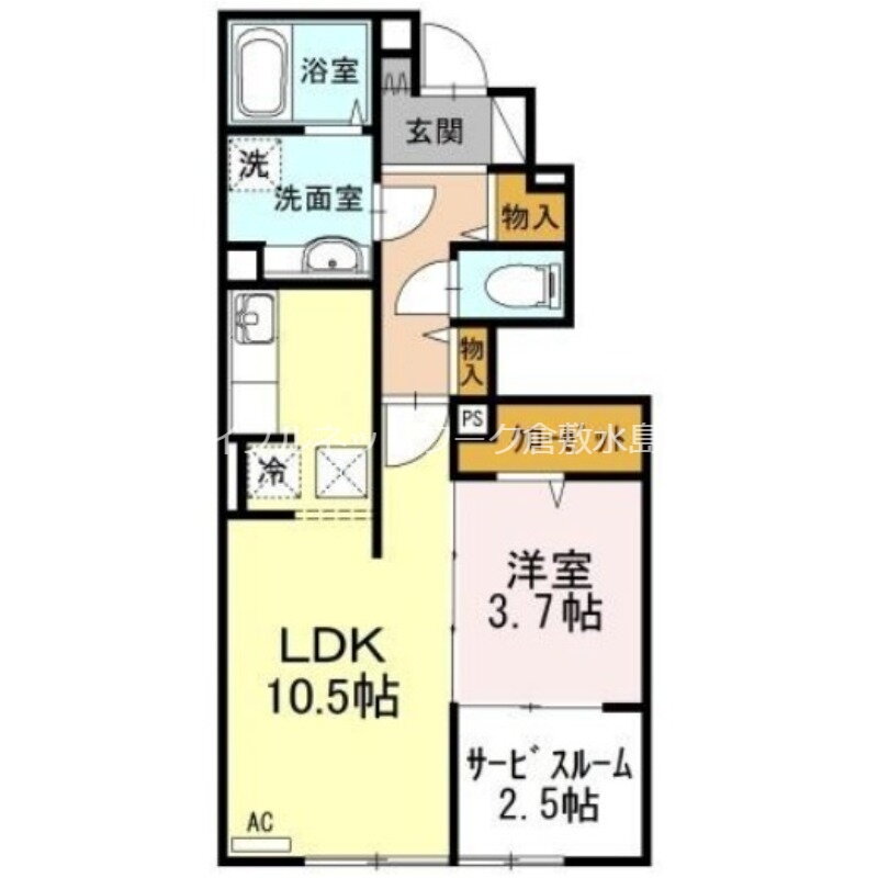 岡山県倉敷市水江 球場前駅 1SLDK アパート 賃貸物件詳細