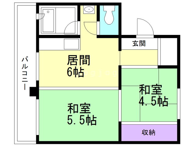 北海道千歳市真々地４ 2DK マンション 賃貸物件詳細