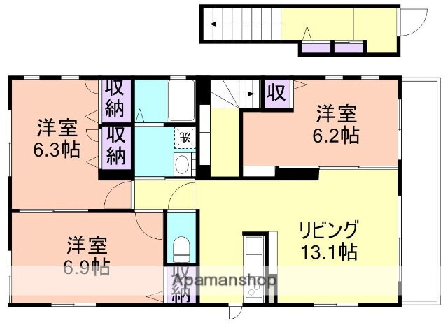 和歌山県和歌山市湊４ 3LDK アパート 賃貸物件詳細