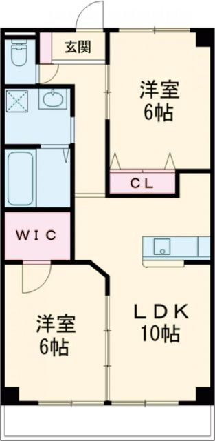 ブロードタウン神野ＩＩ　Ａ棟 2階 2LDK 賃貸物件詳細