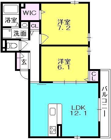 コルン　コウロエン 1階 2LDK 賃貸物件詳細