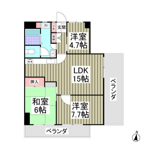 千葉県八千代市八千代台北１ 八千代台駅 3LDK マンション 賃貸物件詳細