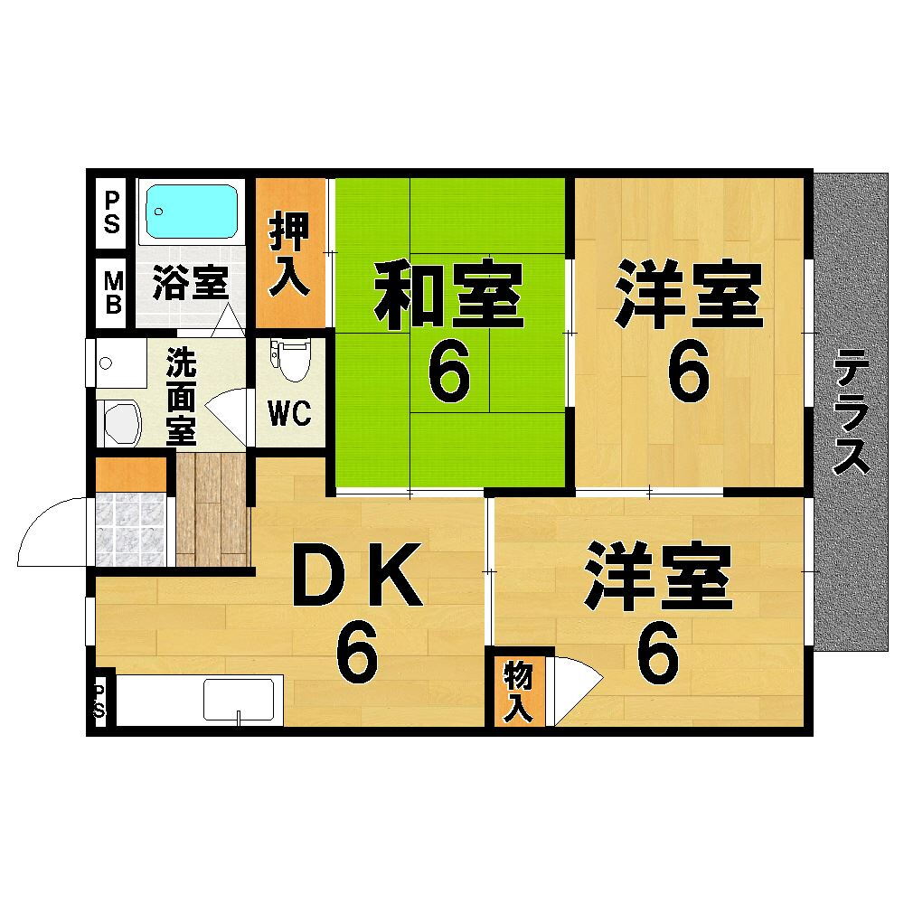 奈良県生駒市壱分町 一分駅 3DK マンション 賃貸物件詳細