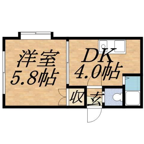 アーバンテラス南８条Ｉ 2階 1K 賃貸物件詳細