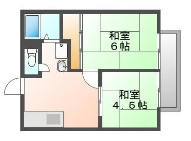 兵庫県姫路市宮西町４ 姫路駅 2DK アパート 賃貸物件詳細