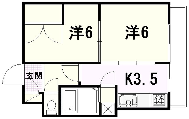 広島県広島市東区温品２ 矢賀駅 2K マンション 賃貸物件詳細