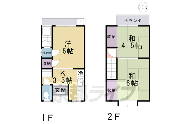 京都府京都市伏見区深草西浦町８ 竹田駅 3DK 一戸建て 賃貸物件詳細