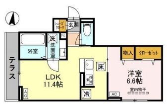 埼玉県越谷市千間台東１ せんげん台駅 1LDK アパート 賃貸物件詳細