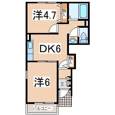 福島県岩瀬郡鏡石町岡ノ内 鏡石駅 2DK アパート 賃貸物件詳細