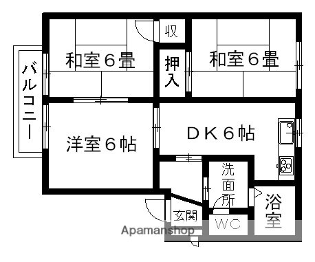 熊本県熊本市中央区出水６ 3DK アパート 賃貸物件詳細
