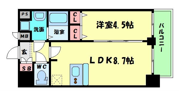 大阪府大阪市西区九条南２ 九条駅 1LDK マンション 賃貸物件詳細
