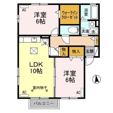 福島県喜多方市字押切南１ 喜多方駅 2LDK アパート 賃貸物件詳細