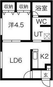 北海道札幌市東区北三十一条東１ 北３４条駅 1LDK アパート 賃貸物件詳細