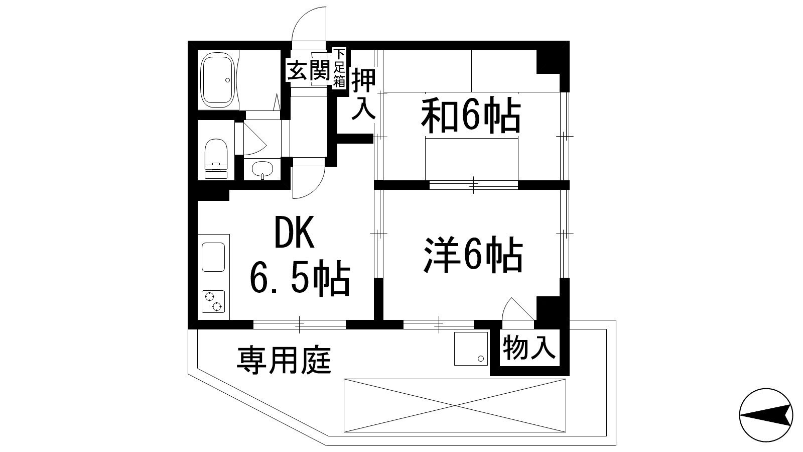 サンパレス２１宝塚南 1階 2DK 賃貸物件詳細