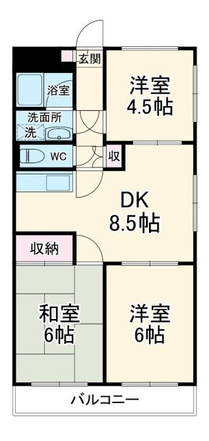 千葉県松戸市新松戸３ 新松戸駅 3DK マンション 賃貸物件詳細