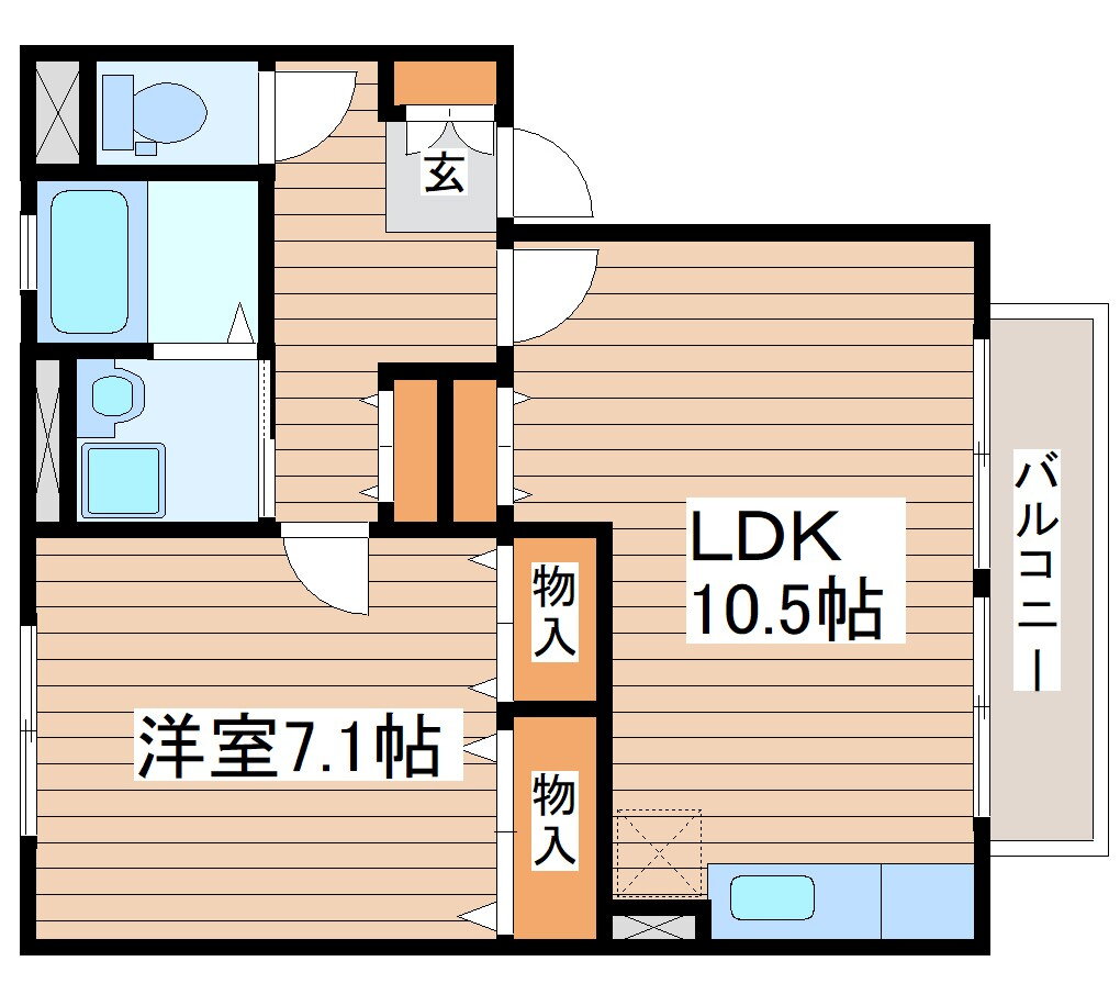 宮城県仙台市青葉区折立３ 葛岡駅 1LDK アパート 賃貸物件詳細