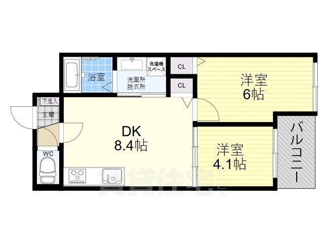 大阪府大阪市東住吉区矢田１ 矢田駅 2DK アパート 賃貸物件詳細