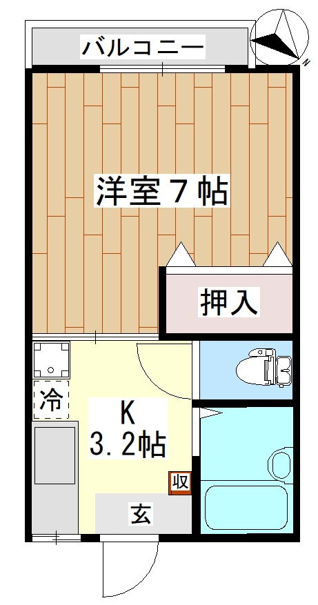 神奈川県川崎市高津区下作延２ 溝の口駅 1K アパート 賃貸物件詳細