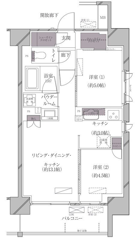 東京都港区海岸３ 田町駅 2LDK マンション 賃貸物件詳細