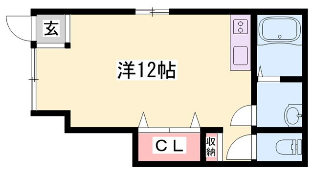 兵庫県姫路市飾磨区今在家 西飾磨駅 ワンルーム アパート 賃貸物件詳細
