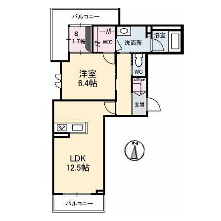 グレースヴィラ西崎 2階 1SLDK 賃貸物件詳細