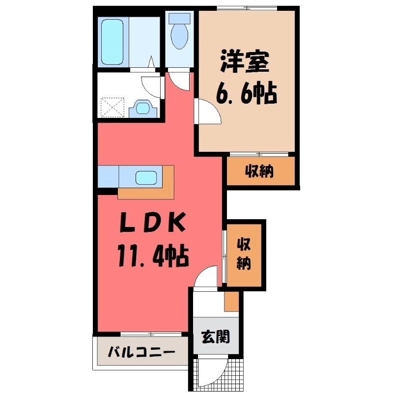 埼玉県熊谷市御正新田 ひろせ野鳥の森駅 1LDK アパート 賃貸物件詳細