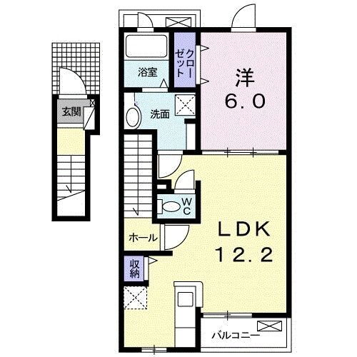 愛知県一宮市開明字西出 奥町駅 1LDK アパート 賃貸物件詳細
