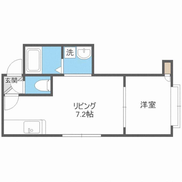 北海道札幌市東区北十六条東７ 東区役所前駅 1DK アパート 賃貸物件詳細