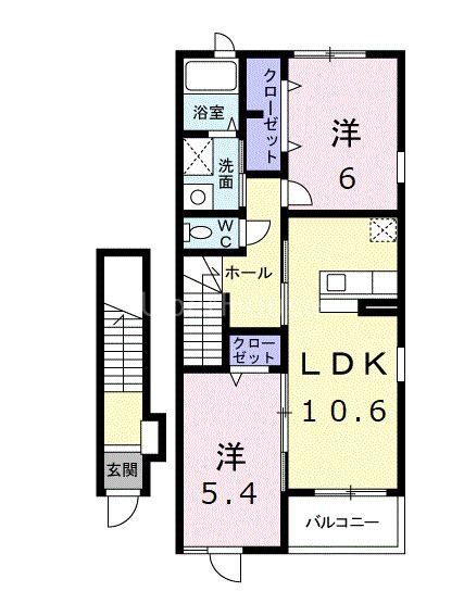 群馬県高崎市金古町 群馬総社駅 2LDK アパート 賃貸物件詳細