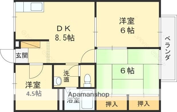 大阪府堺市中区福田 北野田駅 3DK アパート 賃貸物件詳細