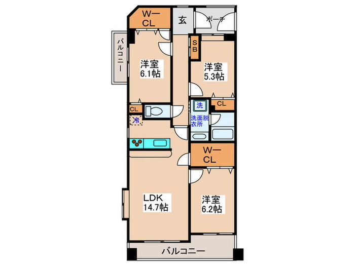東京都葛飾区四つ木２ 四ツ木駅 3LDK マンション 賃貸物件詳細