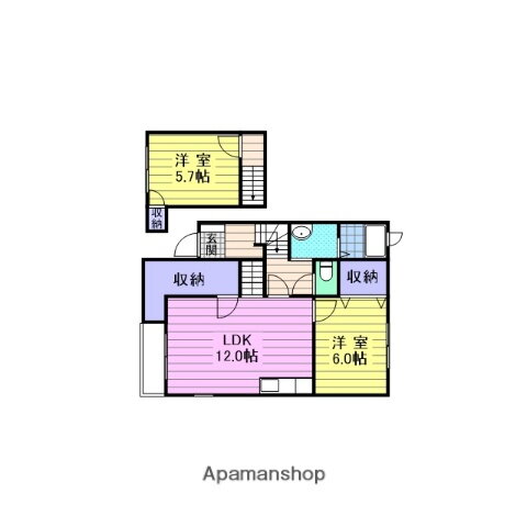 宮城県多賀城市浮島２ 国府多賀城駅 2LDK アパート 賃貸物件詳細