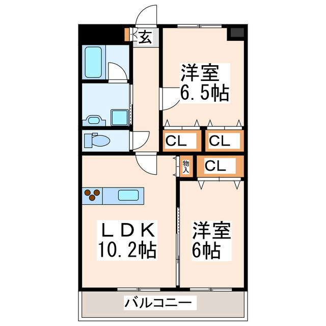 フリューション戸島西弐番館 7階 2LDK 賃貸物件詳細