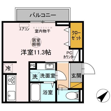 フランボワーズ中島 2階 ワンルーム 賃貸物件詳細