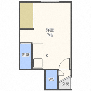 北海道札幌市東区北二十一条東１２ 元町駅 1K アパート 賃貸物件詳細