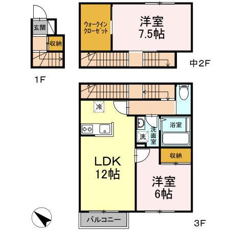 神奈川県相模原市南区大野台７ 古淵駅 2LDK アパート 賃貸物件詳細