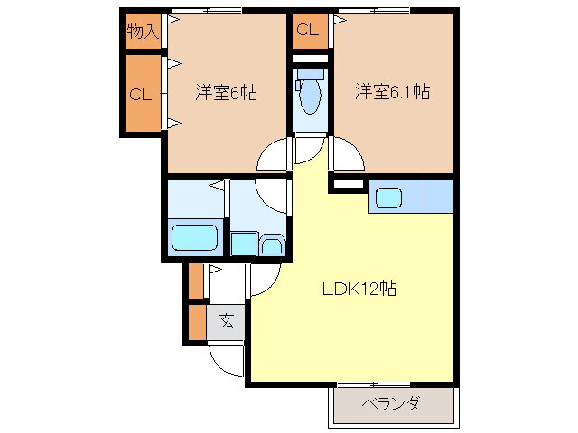 三重県津市津興 阿漕駅 2LDK アパート 賃貸物件詳細