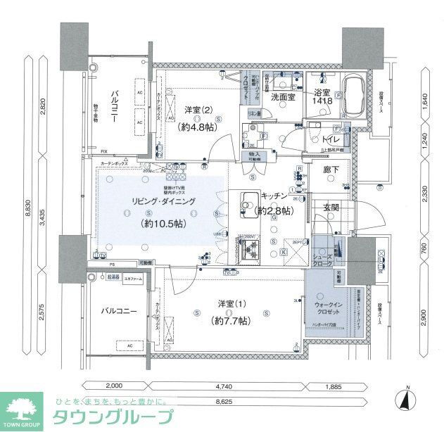 アイランドシティオーシャン＆フォレストタワーレジデンスＥＡＳＴ棟 28階 2LDK 賃貸物件詳細