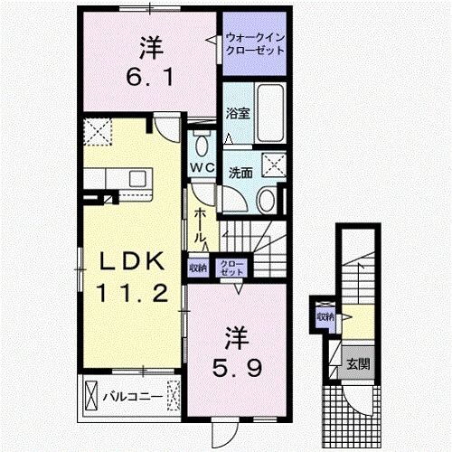 愛知県知多市新知字片烏 朝倉駅 2LDK アパート 賃貸物件詳細