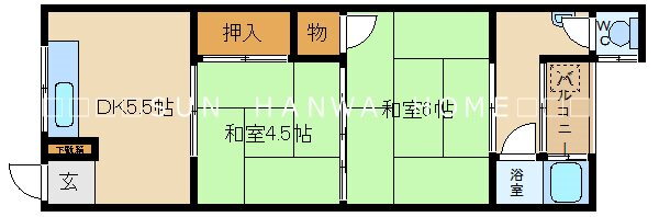 大阪府八尾市恩智北町１ 恩智駅 2DK マンション 賃貸物件詳細