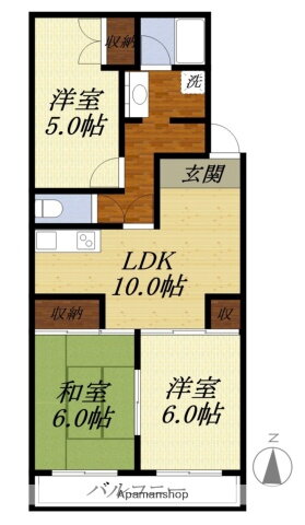 サウザンドＯＴＡ　Ｂ 3階 3LDK 賃貸物件詳細