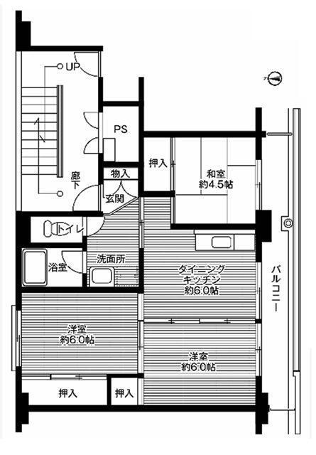 ビレッジハウス平賀１号棟 4階 3DK 賃貸物件詳細