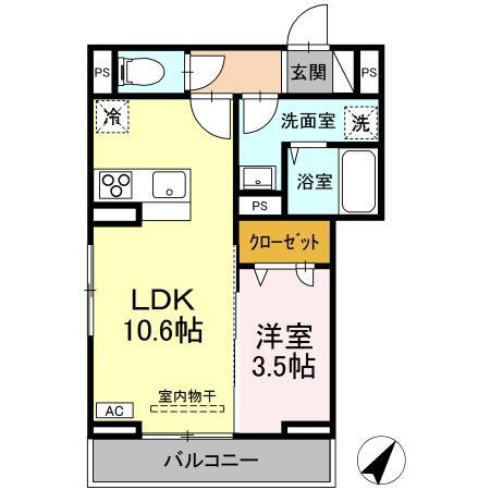 広島県福山市多治米町３ 福山駅 1LDK アパート 賃貸物件詳細