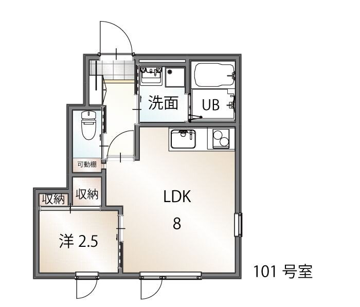 宮城県仙台市泉区山の寺１ 泉中央駅 1LDK アパート 賃貸物件詳細