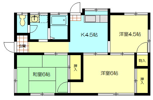 大山貸家Ｎｏ．１ 3K 賃貸物件詳細